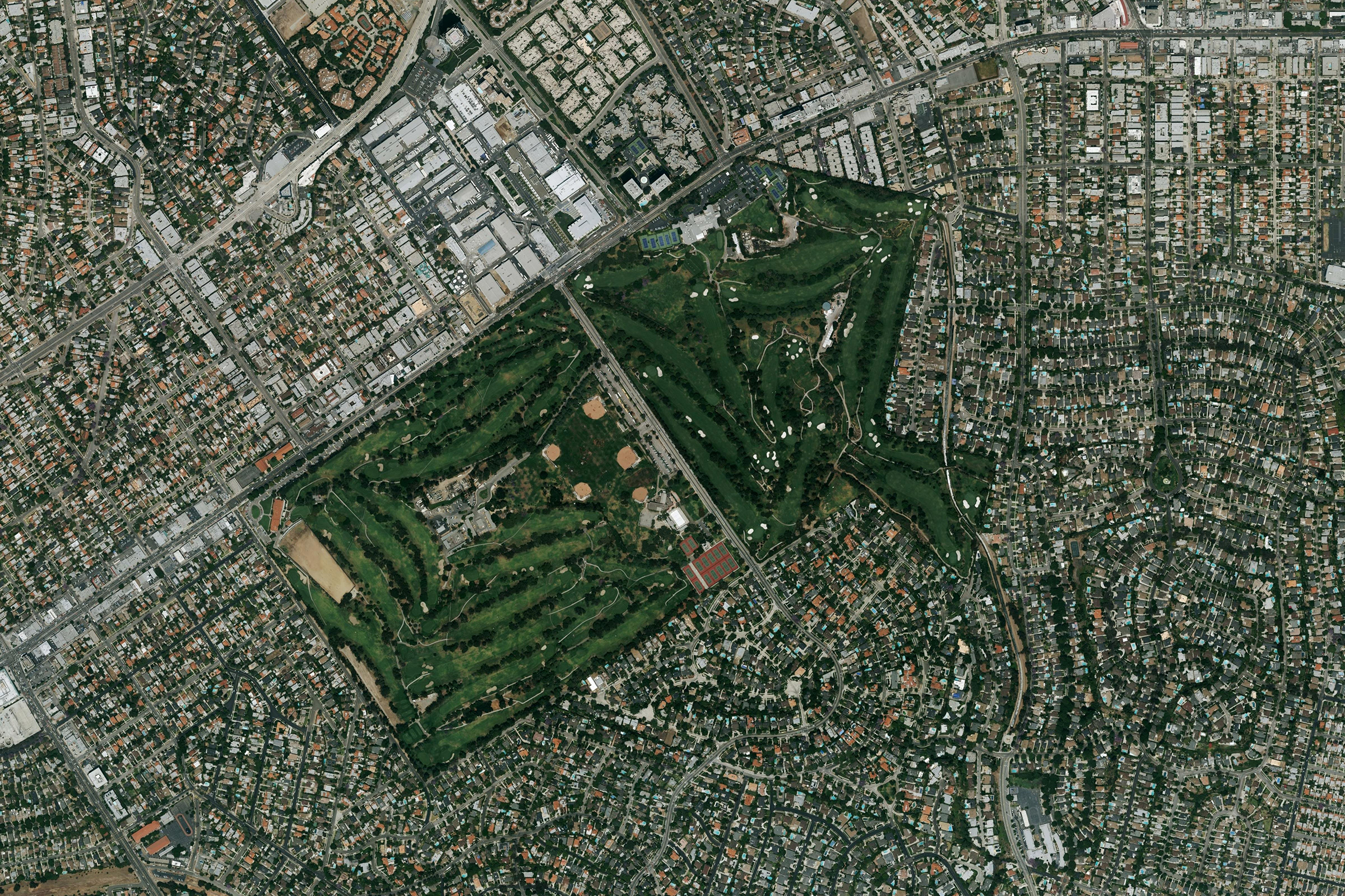 Click to Enlarge Aerial view of Cheviot Hill Oil Field
