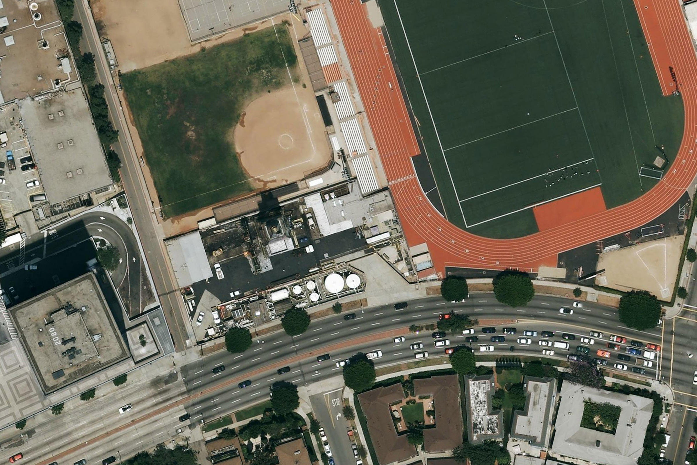 Click to Enlarge Aerial view of Venoco Oil Field