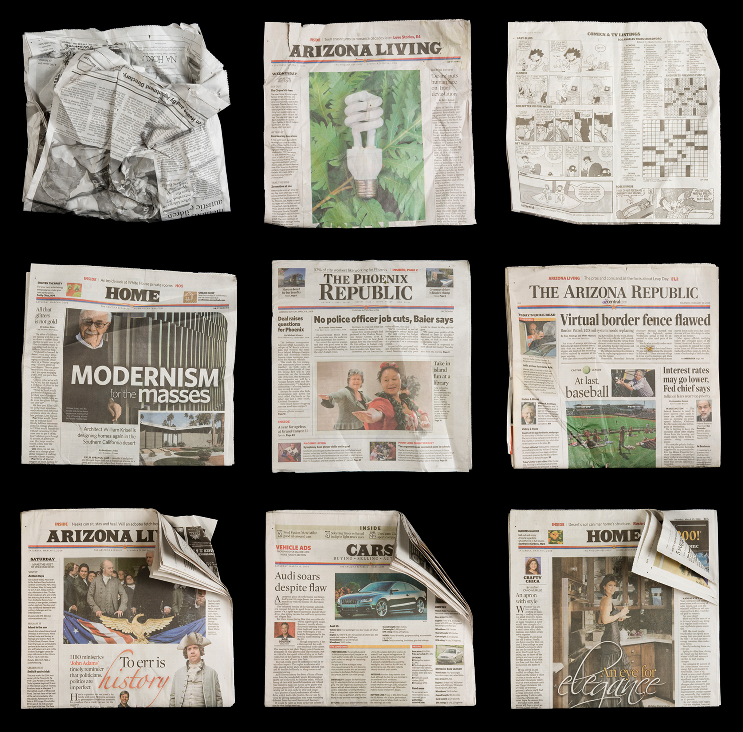 Click to Enlarge Detail of newspaper