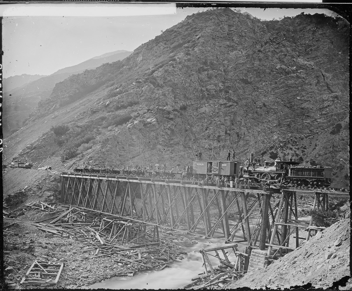 Click to Enlarge William Henry Jackson, Devils Gate Bridge, Weber Canyon.