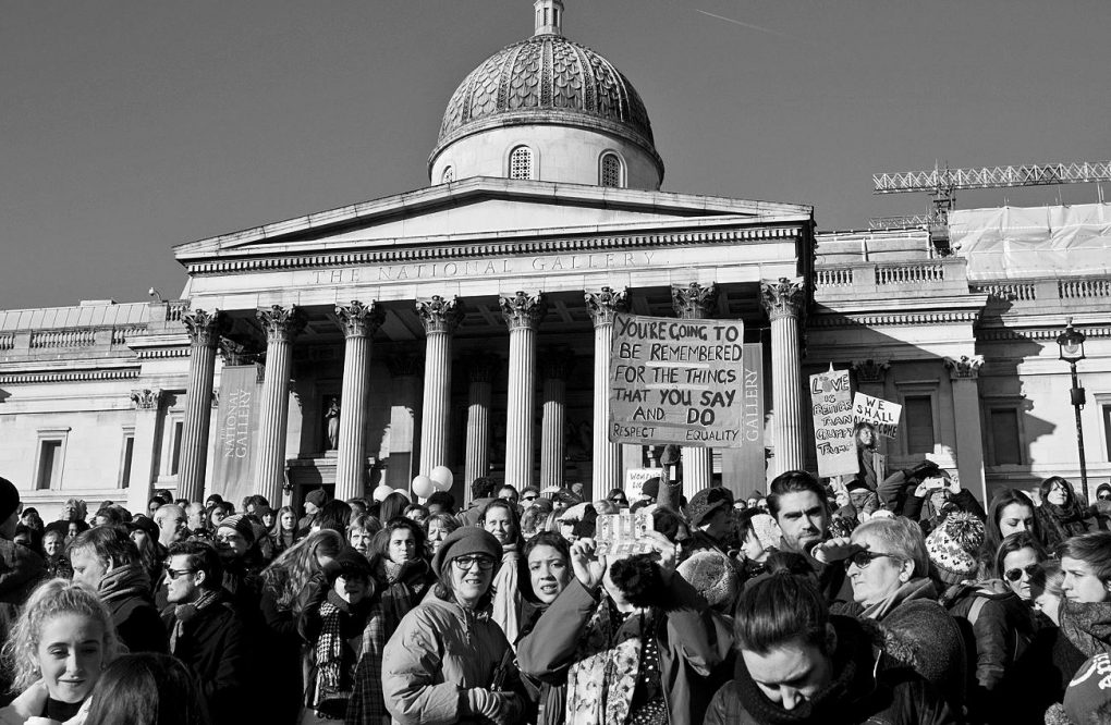 Anti-Trump Protest, Trafalgar Square, Jan. 21, 2017.