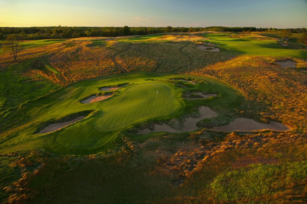 Aerial view of Erin Hills golf course, Erin Hills, Wisconsin.