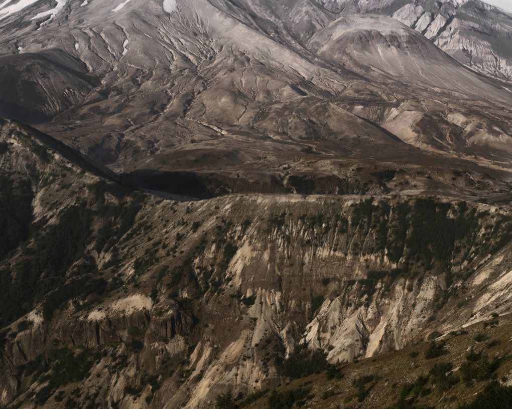 Lava dome, aerial view of Mount St Helens