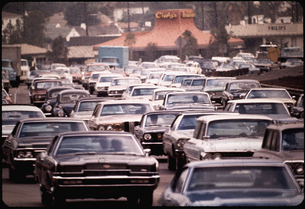 Hollywood Freeway, May 1972; the photograph is part of the EPA's State of the Environment project from the early 1970s.