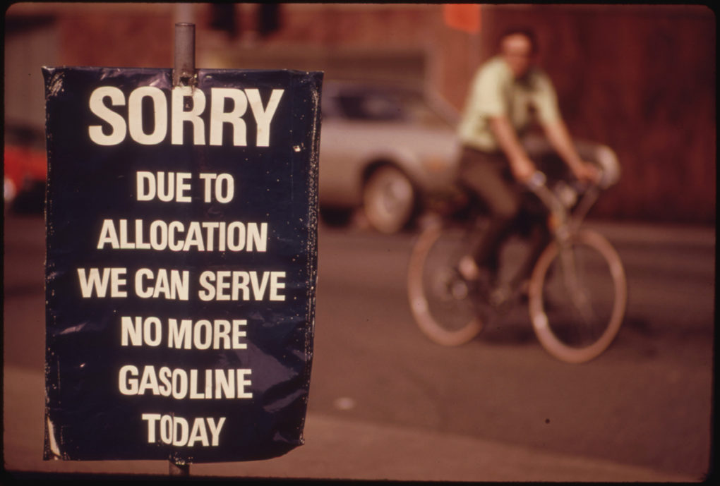 Gas station, Portland, Oregon, May 1974.