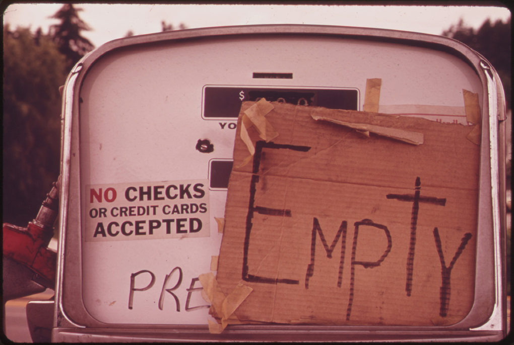 A common sight during the gas shortages of 1973.
