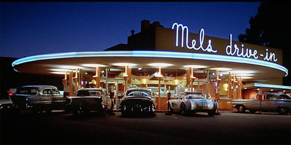 Mels Drive-In in American Graffiti, 1973.