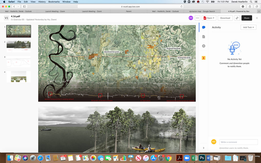Zoom-based landscape architecture studio at the Sam Fox School at Washington University in St. Louis. 