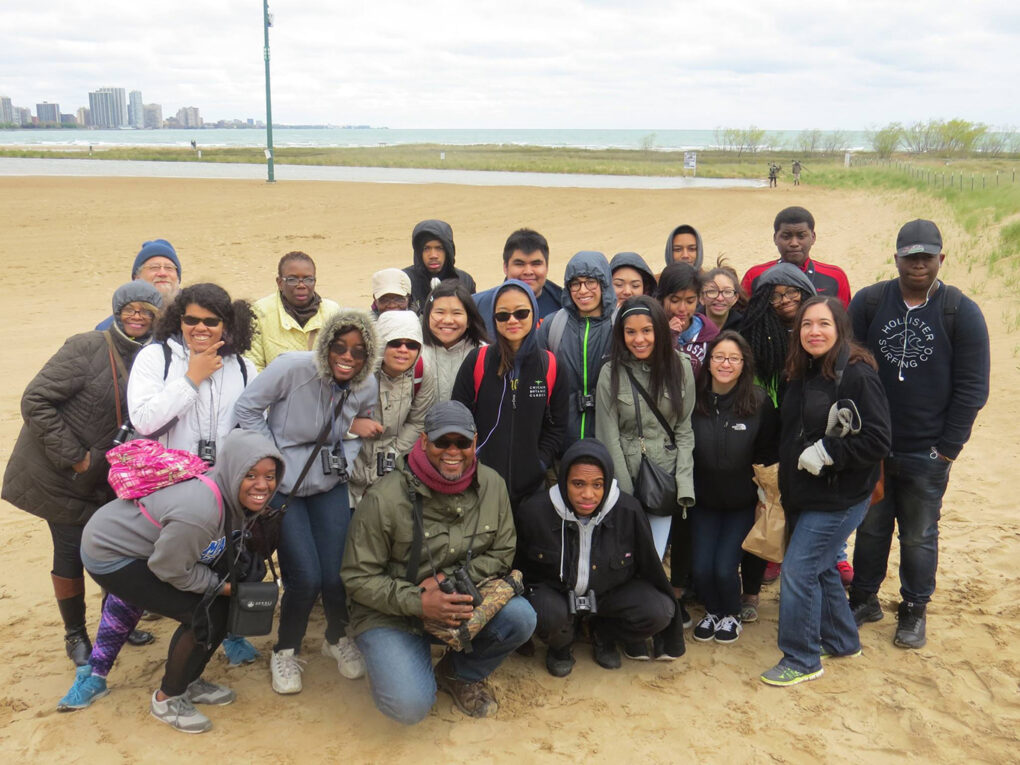 J. Drew Lanham with students.