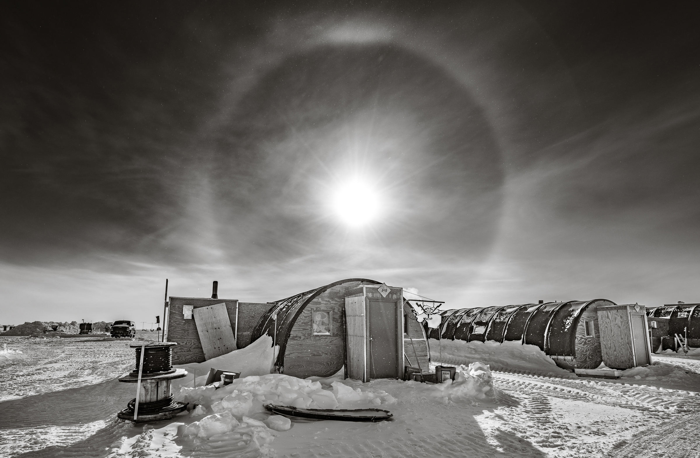 Click to Enlarge The South Pole Electrical Shop, which is located just a couple hundred yards from the geographic South Pole.