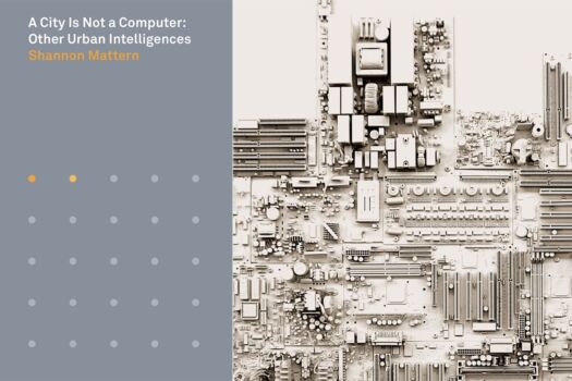 Cover of Shannon Mattern's book; a wall covered in circuit boards.
