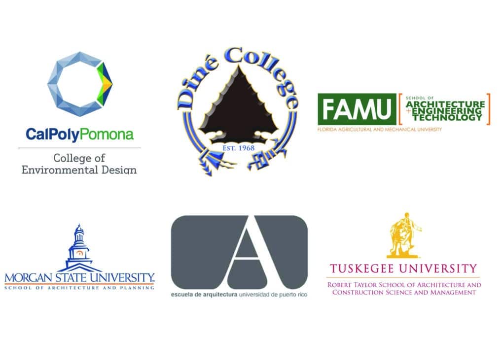 Logos of six schools that have joined the Places partner network.