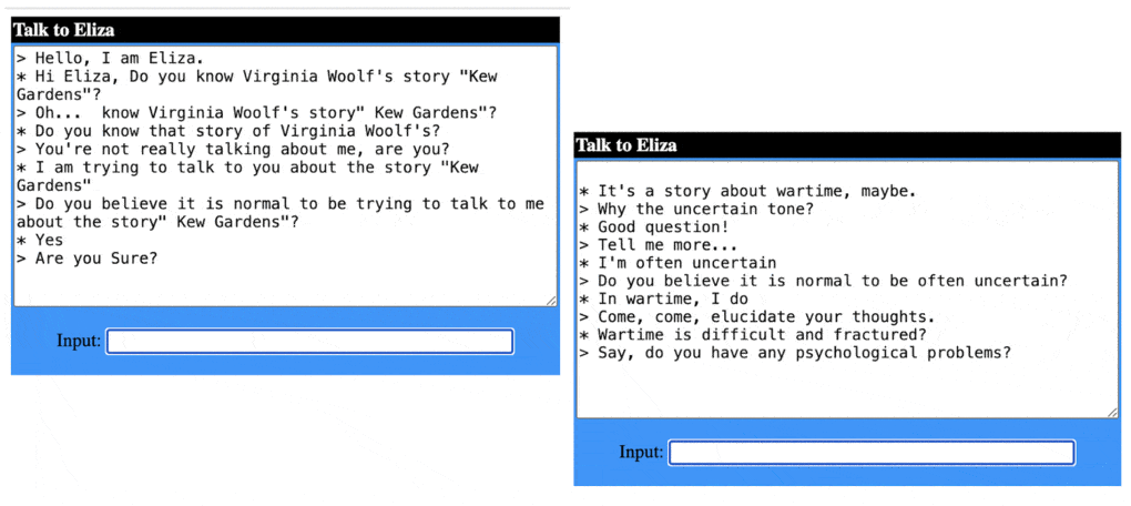 screenshot of AI chat