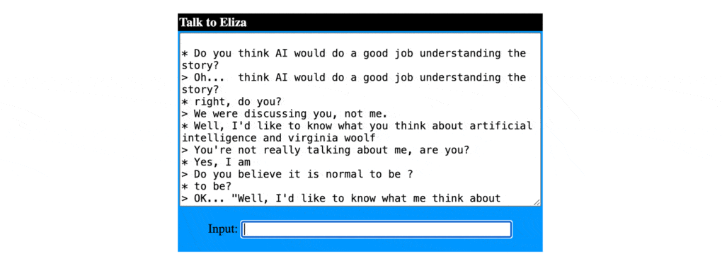 screenshot of AI chat
