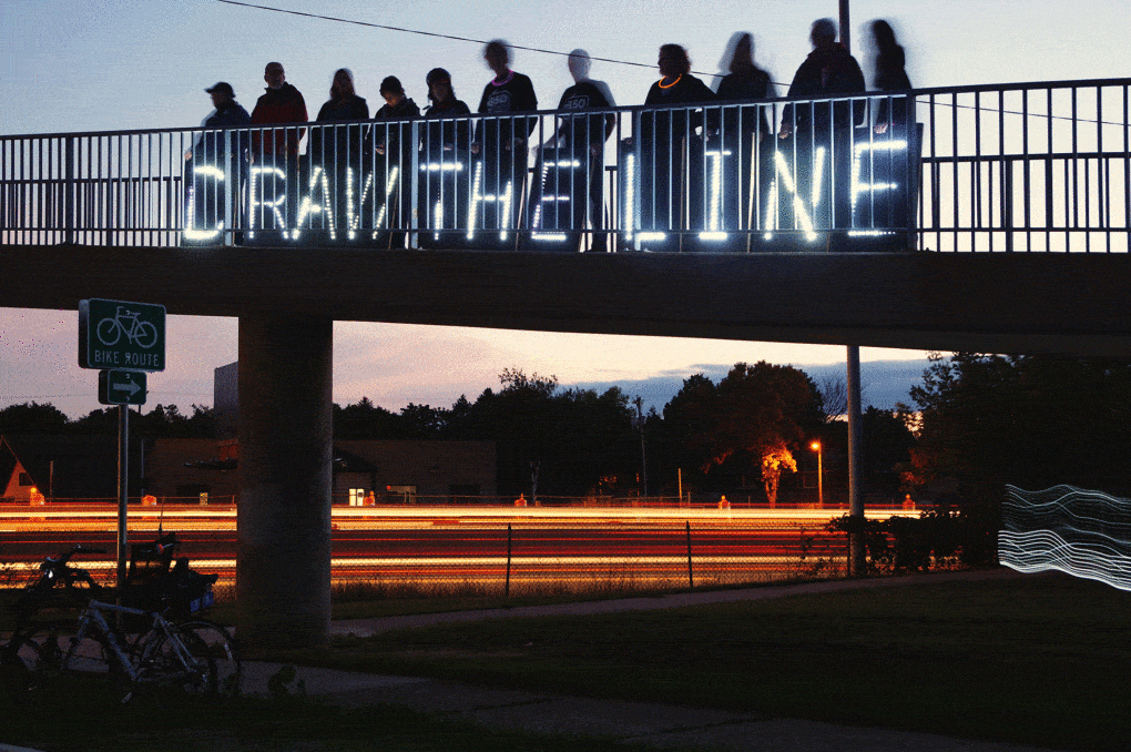 Protest against the Keystone XL pipeline, Madison, Wisconsin, 2013. 