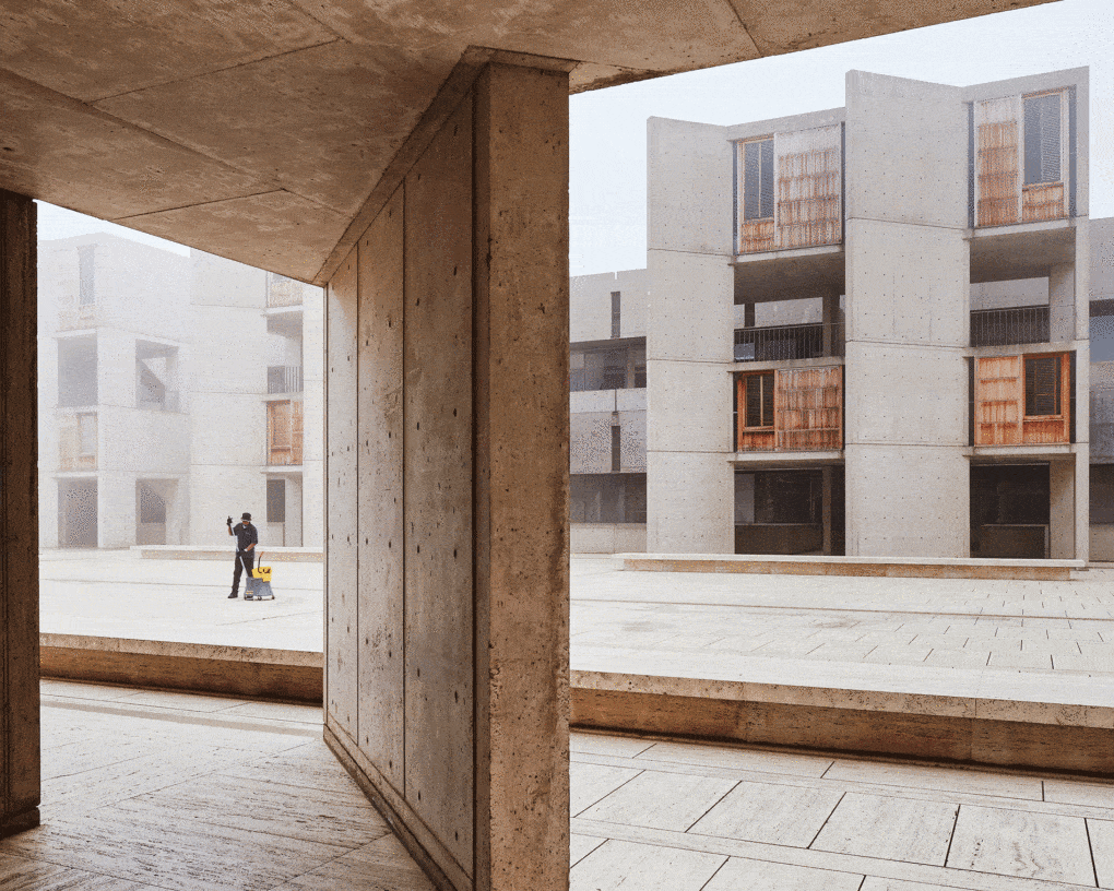 Salk Institute, photographed by Leonid Fumansky, ca. 2018. 