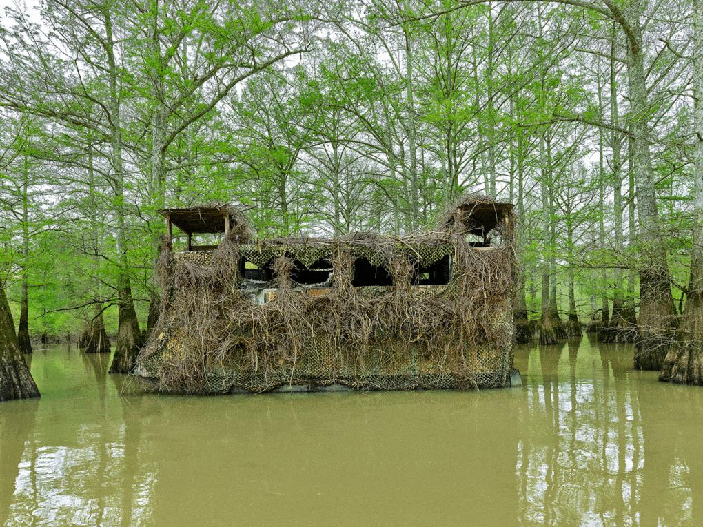 Photo of duck blind, Trumann, Arkansas, 2021.