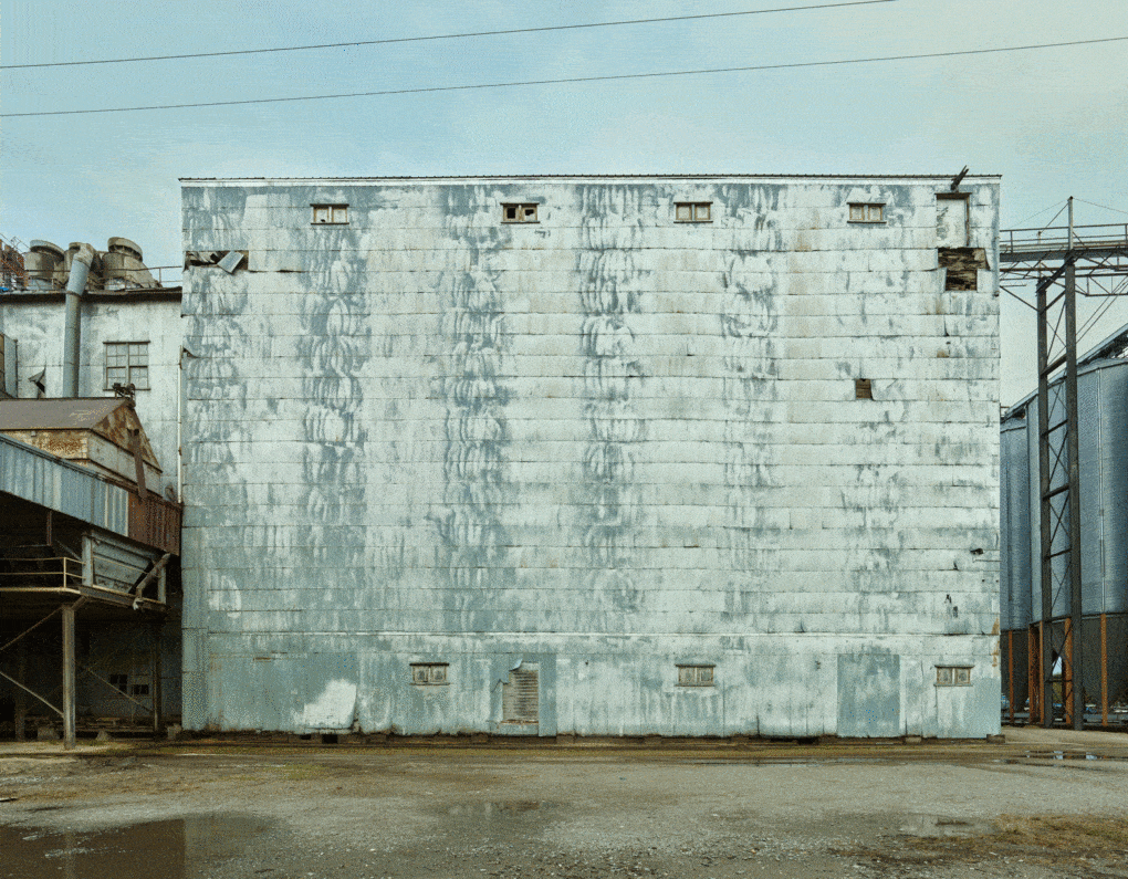 Photograph of a rice dryer, Stuttgart, Arkansas, 2017.