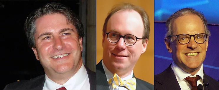 Three white men in suits and ties.
