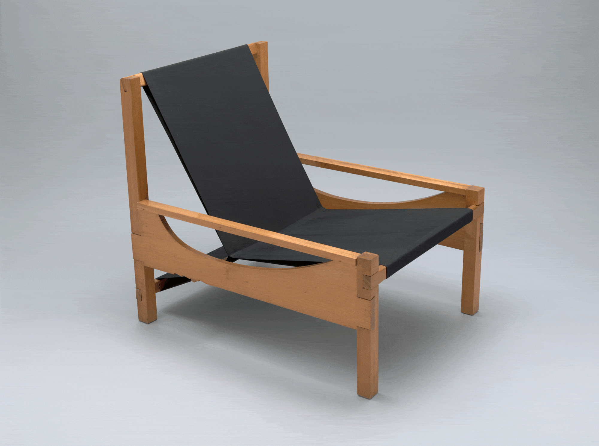 Click to Enlarge Juan Baixas, Puzzle Chair, 1975; wood and canvas.