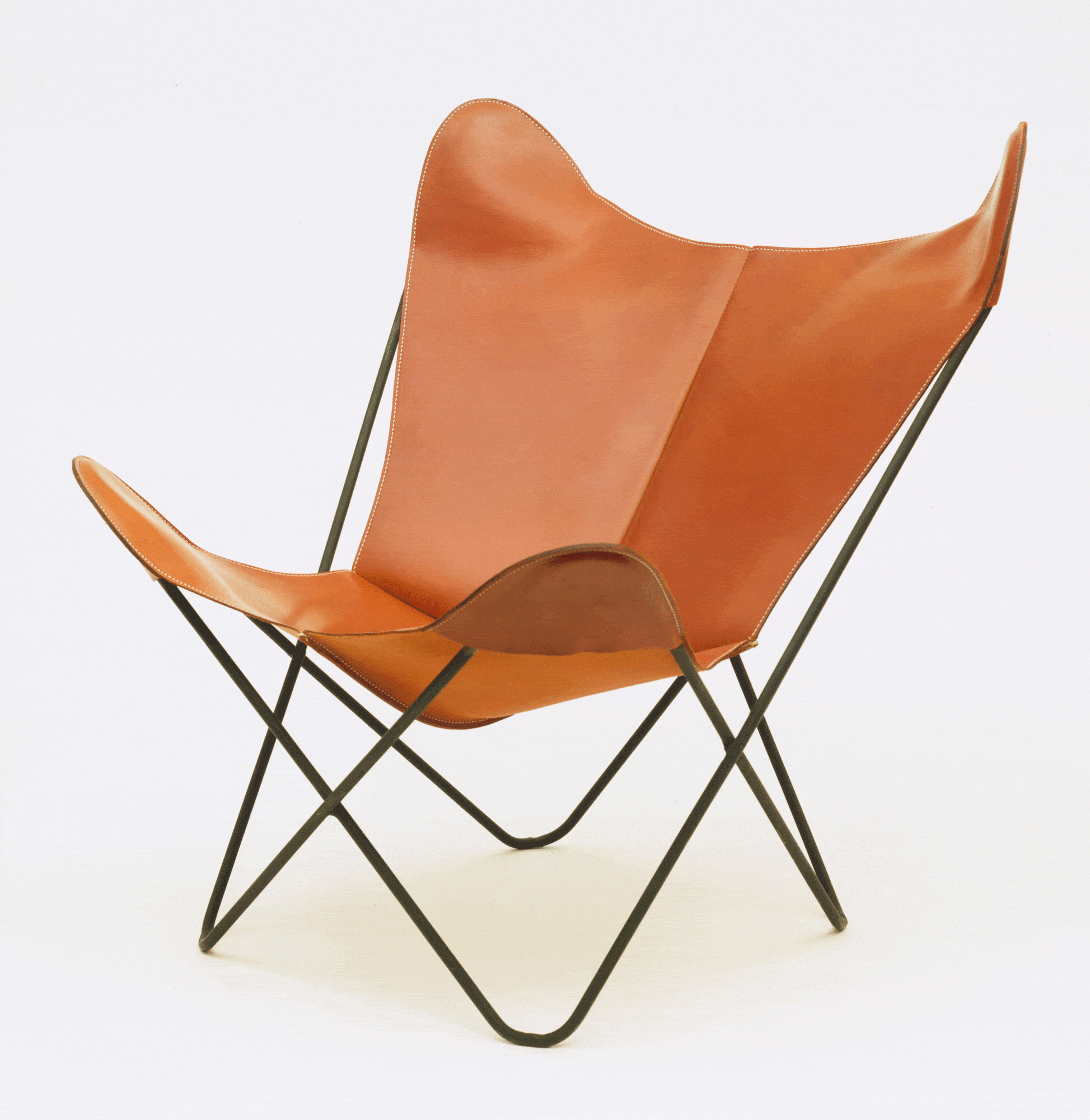 Click to Enlarge Antonio Bonet, Juan Kurchan, and Jorge Ferrari Hardoy, B.K.F. chair, 1938; painted wrought iron and leather.