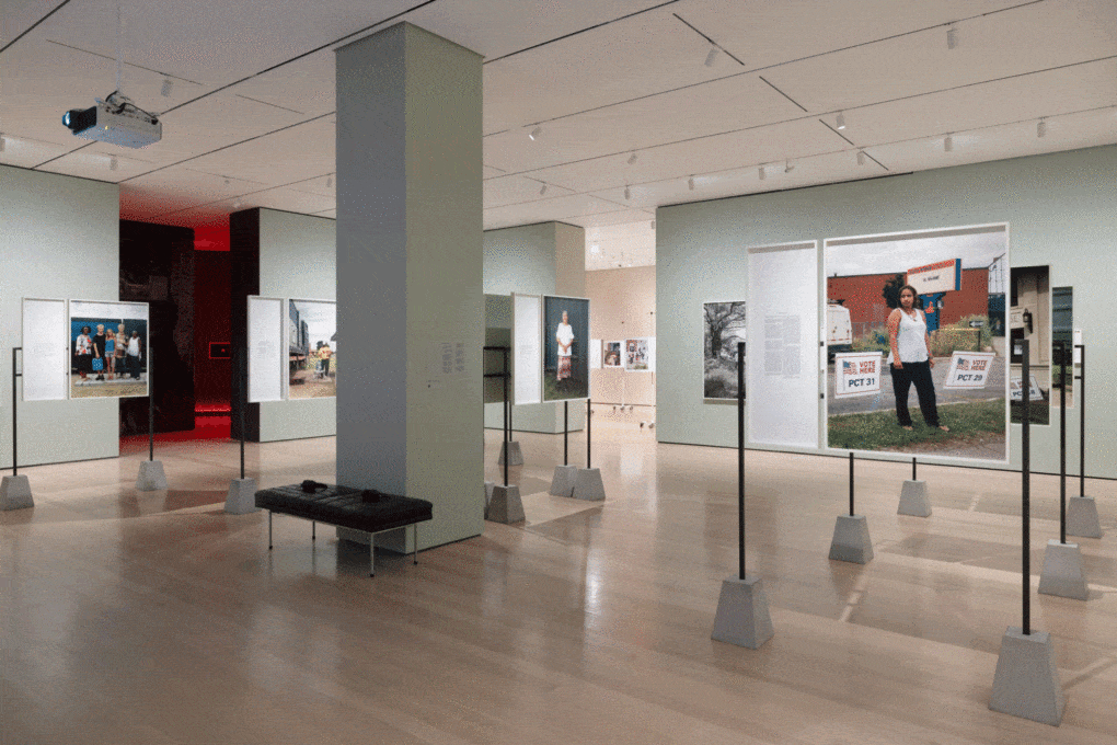 Installation view of LaToya Ruby Frazier: Monuments of Solidarity, Museum of Modern Art, New York, 2024. Photo: Jonathan Dorado.