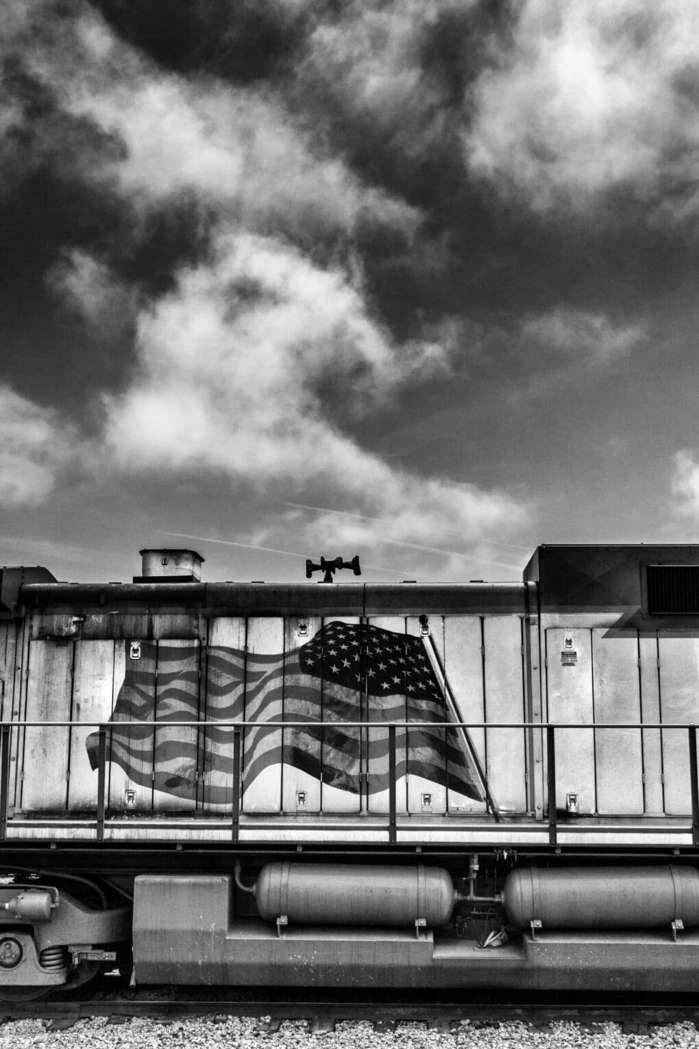 Freight train in Guadalupe, California, 2019. 
