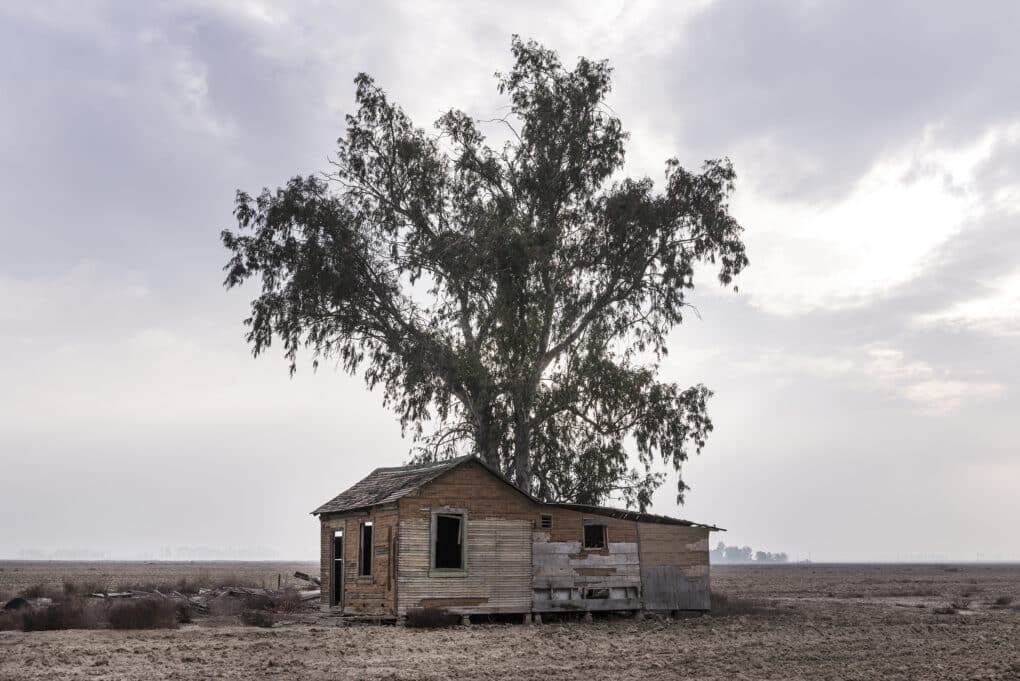A migrant’s cabin in the former Weedpatch Camp, a federal relief area for distressed migrant workers that was documented by Dorothea Lange and written about by John Steinbeck in <em>The Grapes of Wrath</em>; Bakersfield, California, 2013.