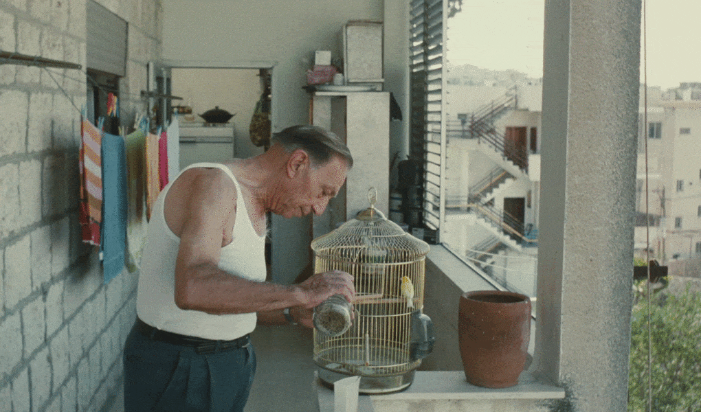 Screenshot from Chronicles of a Disappearnce, directed by Elia Suleiman.