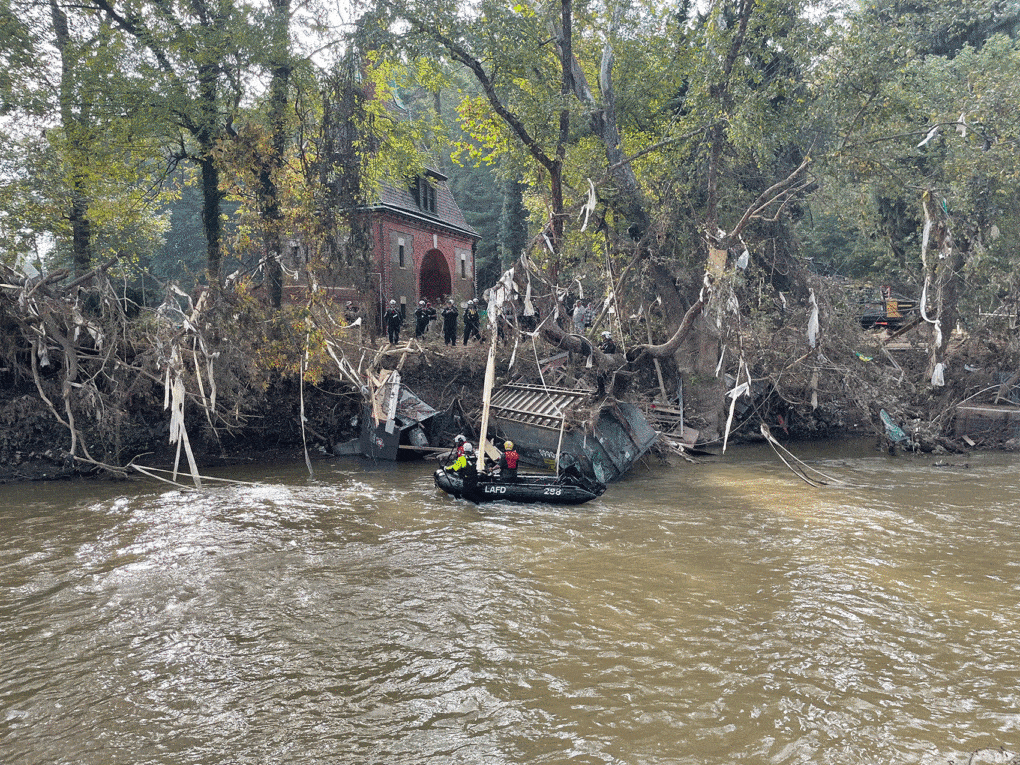 Floods in western North Carolina, in the aftermath of Hurricanes Helene and Milton, October 2024.