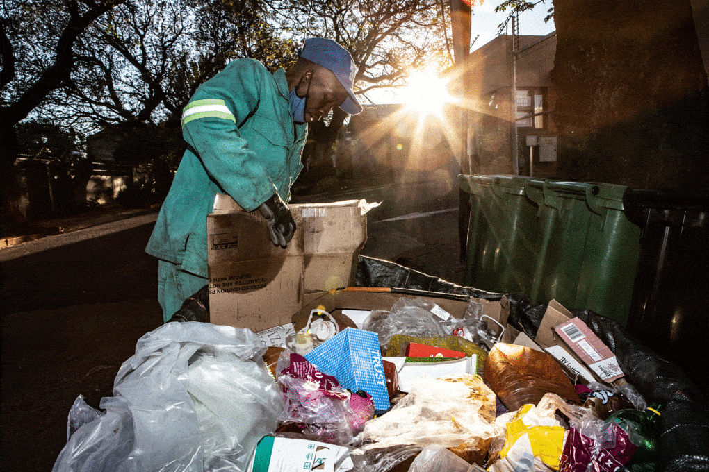 Papi Sepakhang, a reclaimer in Bekezela, an informal settlement in Johannesburg. 