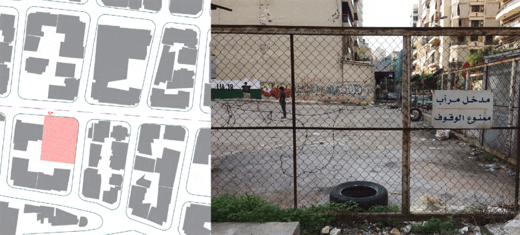 Children playing on empty lot on Lyon Street in the Hamra District of Beirut, 2020. Photo by Roula El Khoury and Paola Ardizzola, from the chapter "Syrian Children’s Imagination and Play Areas Beyond the Physical Reality of Urban Spaces in Beirut," in The Urban Refugee.