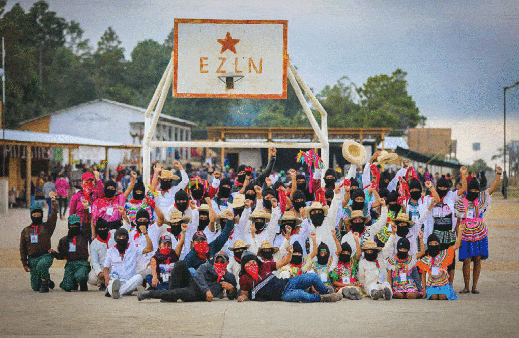From "Rainbow of Resistance and Rebellion – Community Art in the Zapatista Army of National Liberation," by Francisco De Parras Gomez, in Beyond Molotovs. 