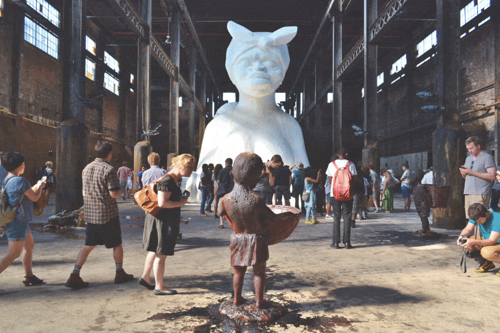 Kara Walker, A Subtlety, or the Marvelous Sugar Baby, Domino Sugar Refining Plant, Brooklyn, New York, 2014.