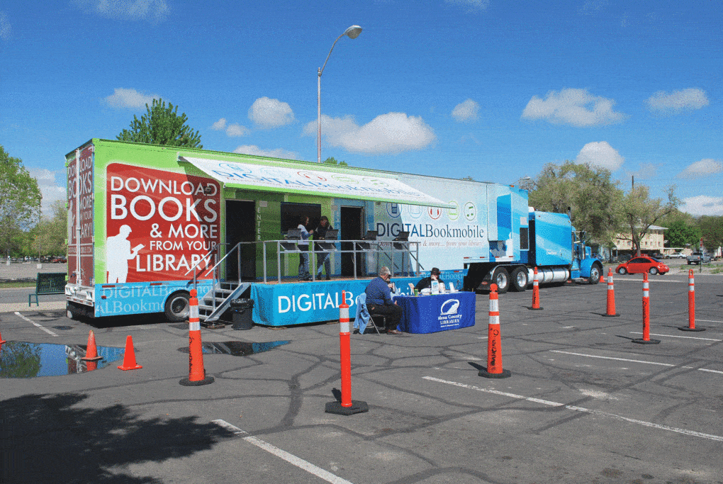 Digital bookmobile, Mesa County Libraries, Grand Junction, Colorado, 2010. [