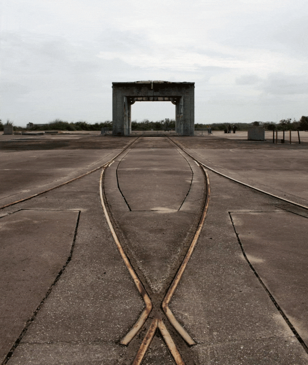 Launch complex, Apollo I rocket stand, Cape Canaveral, Merritt Island, Florida, 2018. Photograph by Jeffrey S. Nesbit. From Ground Control. 