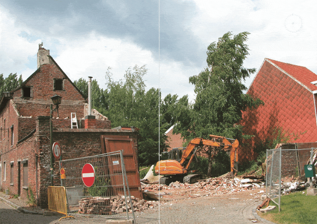 Images from the series The Rubble Mountain, Sint-Truiden, Belgium, 2005, by photographer Lara Amarcegui, featured in A Moratorium on New Construction. 